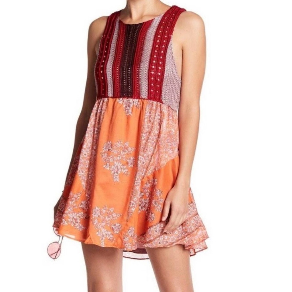 Free People Crochet Cottagecore Dress